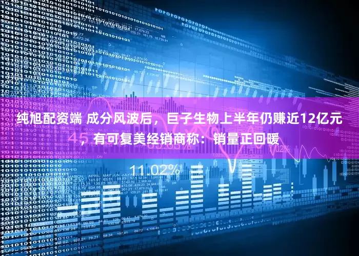 纯旭配资端 成分风波后，巨子生物上半年仍赚近12亿元，有可复美经销商称：销量正回暖